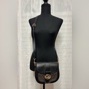 Coach  Georgie Saddle Bag In Signature Canvas